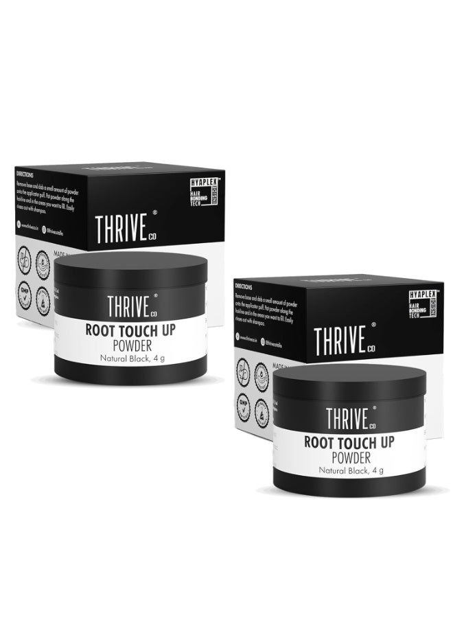 ثريفيكو بودرة ثرايف كو لتغطية جذور الشعر باللون الأسود الطبيعي | تغطي الشيب والفراغات في فروة الرأس فورًا | تركيبة غير لاصقة وسهلة الاستخدام | بتقنية هايابليكس™ المقاومة للتكسر | بودرة لتغطية الشعر، 4 غرام (عبوة من قطعتين) - Image 1